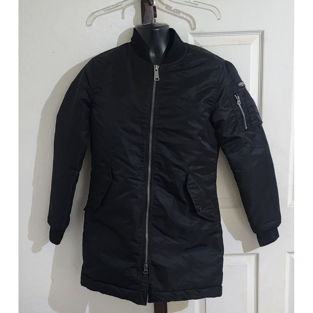 Schott Jacket Coat Flyers Man Intermediate Small Army Type-U Black Nylon Quilted